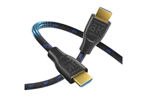 Sonero PHC111-010 8K Ultra High Speed kabel HDMI z Ethernet, plecionką nylonową, pozłacane złącza (8K UltraHD, 4K 3D z 50 Hz/60 Hz, 48 Gbps Full Bandwith, Dynamic HDR), 1 m
