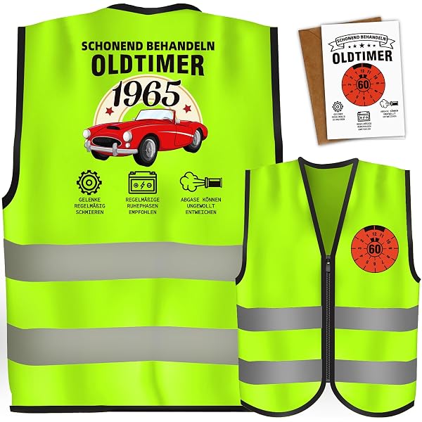 Bombo Geburtstags-Weste, Fluoreszierend Gelb – Auffällig & Lustig Für Partys & Feiern