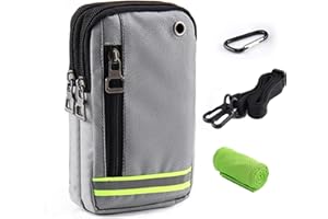 CYCHEN Borsa da Cintura Sacchetto Piccolo Borsello Porta Tracolla Impermeabile Bag per Uomo Smartphone Telefono Custodia Cellulare Borsetta a Spalla Marsupio Tattico Militare Running Sportivo Viaggio Corsa