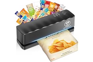 Rawhui Scelleuse Thermique Mini Machine a Sceller Sachet 5 Modes Réglables Soudeuse Sac Plastique 3000 mAh Rechargeable, Mini Scellant Thermique pour Sac à Copeaux - Snack