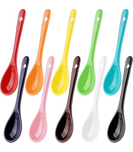 Urban Color Rice - Set Di 6 Cucchiaini Da Tè In Melamina - Colorati, Lavabili In Lavastoviglie - Lunghezza 14 Cm - Foto 9