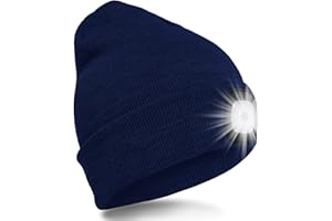 SPGOOD Berretto con Luce LED Ricaricabile per Uomo e Donna, Cappello Invernale con Luce per Sport Invernali all'aperto: Pesca, Jogging, Campeggio, Corsa, Sci