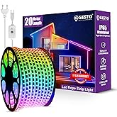Gesto 20 Meter Rope Led Strip Lights – High Brightness Outdoor Lights Waterproof for Balcony,Home Decor,False Ceiling | RGB S