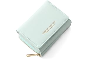 ANYWN Portafogli donna piccolo, Borsellino piccolo con grande capacità, Elegante Portafoglio donna con grande tasca portamonete Verde