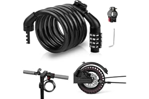 Ainiv Lucchetto per Bicicletta e Monopattino, 120cm/8mm Antifurto Combinazione Catena, Lucchetto Bici Combinazione, per Bici, Scooter, Monopattino Elettrico, Accessori per Mountain Bike da Esterno