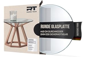 Rapid teck glass table top, tempered glass, round and square