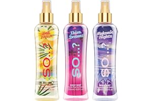 SO...? So…? Summer Escapes Womens Bali Breeze, Ibiza Dreams, Mykonos Nights Body Mist Mixed Fragrance 200ml Bundle (Pack of 3)