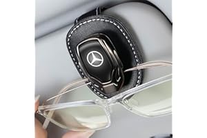 ‎ANDYLV für Mercedes Benz Auto Sonnenbrillenhalter, Leder Brillenhalter für Mercedes Benz A C E S GLK CLA GLA GLC GLE CLS SLK AMG, Brillenhalterung für Auto Sonnenblende, Schwarz