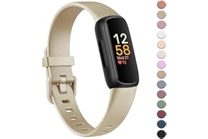 YLK Bracelet compatible avec Fitbit Inspire 3 pour homme et femme - Bracelet classique en silicone TPU - Bracelet de rechange réglable pour Fitbit Inspire 3 - Doré