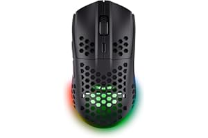 ‎TRUST GAMING Trust Gaming GXT 929 Helox Kabellose Gaming Maus, Ultraleichte Maus 75g, 80h Dauerbetrieb, 2,4-GHz-Mikro-USB-Empfänger, Einstellbare DPI (800-4800), 6 Programmierbare Tasten, Gaming PC MMO - Schwarz
