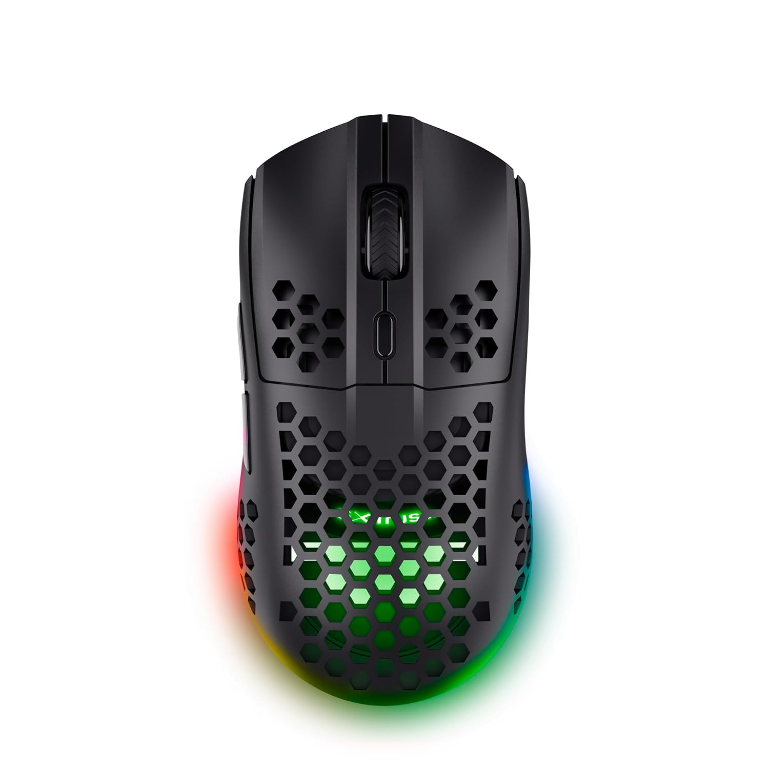 GXTrust Helox Gaming-muis, draadloos, ultralicht, 75 g, zwart | 80 uur batterij, 2,4 GHz micro-USB-ontvanger, instelbare DPI 800-4800, gaming-muis, oplaadbaar, led, pc, computer
