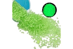 MIKIULY Lumineuses Cailloux,Galet Lumineux,Cailloux Jardin Exterieur,Caillou Phosphorescent,Galets Lumineux Cailloux,Galets Brillants Décoratifs pour Extérieur Jardin Aquarium Galets Lumineux,Vert,4000pcs