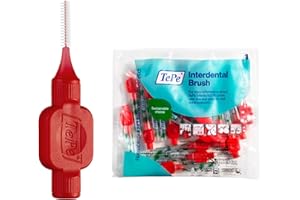 TEPE Brossettes Interdentaires, Originales, Rouge 0.5mm/ISO 2, 8pcs, élimine la plaque dentaire, nettoyage efficace entre les dents, pour espaces serrés