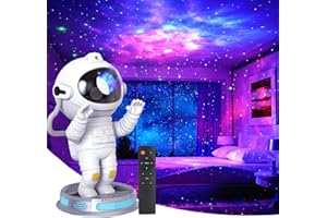 AB AttaBoy Astronauta Galaxy Star Projector, l'ultimo aggiornamento Galaxy Night Light, 3D Real Starry Nebula, Timer e telecomando, per il soggiorno,Proiettore a LED
