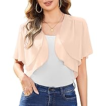 IClosam Bolero Damen 3/4 Ärmel - Leichte Schulterjacke Für Festliche Anlässe & Hochzeiten