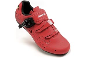 Santic Scarpe da Ciclismo Uomo Strada Mountain Bike Scarpe da Ciclismo Piatte per Strada e Mountain Bike per Uomo e Donna - Caribbean