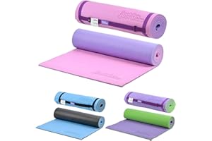 just be... Tappetino Fitness - Tappetino Yoga - Tappeto da Palestra - Yoga Mat con Cinghia Tracolla - Tappeto Antiscivolo Fitness per Attrezzi Casa Pieghevole 180 Cm X 60 Cm - Spessore 10 Mm
