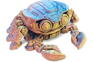 Yeefunjoy 3D Printed Crab, 3D Printed Animal Cyber Crab Fidget Toy Full Articulated Toy Crab Statue Flexible Joints Home Office Decor Executive Desk Toys Adult Kids Gifts for Stress Relief