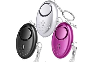 SUMWITUM Personal Alarms For Women, Reusable Police Approved 150DB Super-Loud,Personal Alarms with LED Light, Small Personal Security Alarm Torch Keychain for Women, Girls, Children and Elderly(3pcs)