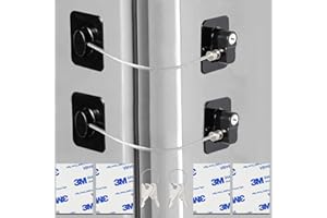 PATRICHOR Kühlschrank Schloss | Kühlschrankschloss Ohne Bohren | Schloss für Kühlschrank | Schloss für kühlschrank Kindersicherung | Kühlschrankschlösser | Waschmaschinen Schloss