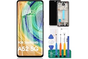 SRJTEK INCELL Ersatzdisplay für Samsung Galaxy A52 5G LCD für Samsung Galaxy A52 5G Digitizer für SM-A526B SM-A526U Display Touchscreen Montage Reparaturteil mit Rahmen (kein Fingerabdruck)