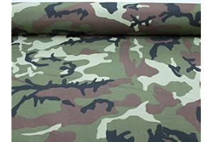 GADETEX Telas por metro loneta (Camuflaje Verde, 1,45 x 2,80 m)