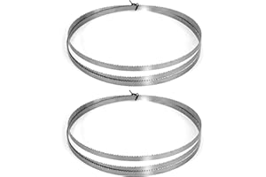 QIMEI-SHOP Brzeszczoty do piły taśmowej, 1400 x 6,35 x 0,35 mm, 10T SK5, brzeszczoty do piły taśmowej, do cięcia pianki, drewna, 2 sztuki