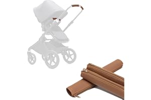 BABYDOME Set di coperture per manubrio compatibili con Bugaboo FOX 2.3 e Bugaboo BEE 6. Fabbricazione artigianale in Spagna in ecopelle premium. Resistenza al sole, usura e scolorimento. Colore: