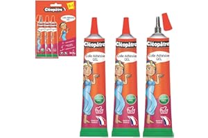 Cléopâtre BL3CE30 - Lot de 2 Tubes de Colle gel forte universelle + 1 Gratuit
