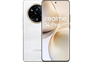 realme 14 Pro 5G Smartphone, 8 + 256GB, Kamera 50mp Sony IMX 882 OIS, zakrzywiony wyświetlacz 120Hz, Dimensity 7300, Wodoodporny IP69, Bateria 6000mAh, Biały T(nie adapter)
