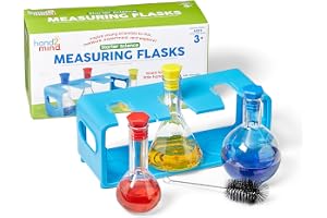 Hand2Mind Starter Science Mätflaska set - plastbägare, mätleksaker, barn kemi set, pedagogiska satser, klassrum vetenskap til