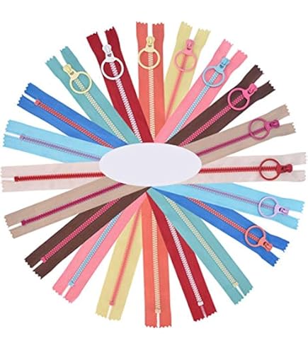 Chiusura lampo colorata, cerniere in resina, 10 pezzi, 30 cm, colori assortiti con chiusura lampo per Tailor Couture Artigianato