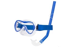 AKTIVE Aqua Sport Set de Lunettes de plongée pour Enfant, Tuba, Masque réglable, hypoallergénique, sans Latex, Couleurs aléatoires, Filet de Transport, 7 Ans