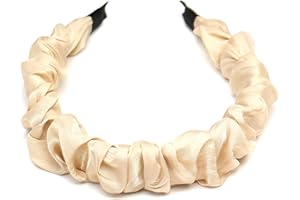 QinGoo Cerchietto per Capelli in Raso Fascia per Capelli Donna, Accessori per Capelli 1 Pezzo, Kaki