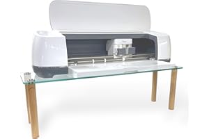 The Laser Factory Rialzo in vetro con gambe, compatibile con modelli Cricut Maker/Explorer e molto altro ancora, design impilabile, organizer da scrivania per lavori artigianali, accessori per