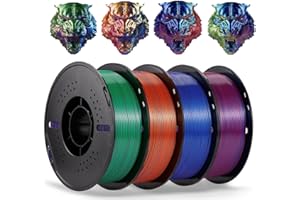 CUNSIEUN 3D Printer Filament PLA Bundle 1.75mm 4x1kg/2.2lbs Spool Dimensional 4 Pack for Most FDM Printers
