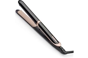 BaByliss Lisseur Cheveux Super Smooth- Technologie ionique anti-frisottis, Tapis thermorésistant, Plaques en céramique pour un lissage parfait, Chauffe ultra-rapide, Températures de 140-235°C, ST393E