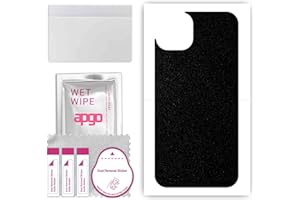 apgo Rückseite Schutzfolie, Skin, kompatibel mit Apple iPhone 15 Pro Max, Hinten Displayschutzfolie aus Vinylfolie, kratzfest, einfache Montage - Mattschwarz