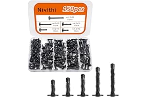 Nivithi SR42K 150x 410 M4.2 mm Vis Autoforeuse Métal–Vis Autoforeuse Inox–Vis Autoperforante Cruciforme Tête Ronde–Vis en Acier Inoxydable pour Bois,Tôle et Plastique–Polyvalentes et Durables
