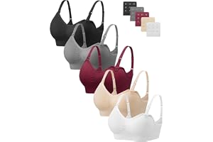 Angelhood Amnings-bh för kvinnor, 5-pack, gravid- och sov-bh