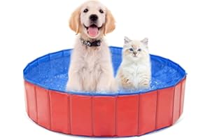 Butyeak Plegable - Piscina para Perros y Niños, Portátil PVC, 60 x 20 cm