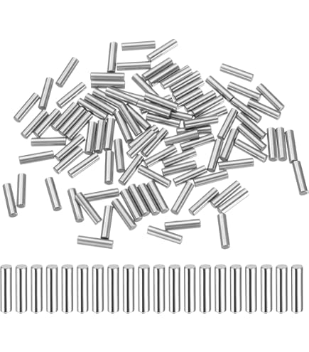 QUARKZMAN 80 Stück M2x12mm Edelstahl Zylinderstifte - 304 V2A Silber