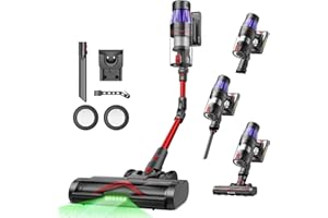 Ultenic U16 Flex Aspiradora sin Cable Potente 50Kpa/550W, 60Mins, Aspirador Escoba Vertical con Tubo Flexible, Limpia el Fondo de los Muebles sin Agacharse, Antienredo, para Alfombra/Pelos de Mascota