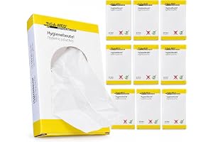 Tiga-Med Hygienpåsar 300 (10x30) för tamponger/sanitetsbindar/hygien/påse PE, 5 lådor = 150 påsar, 300 Count