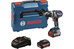 Bosch Professional Sistema 18V Trapano Avvitatore Con Percussione GSB 18V-110 C, Incl. Modulo Di Connettività, Batteria 1x5.0 Ah, Batteria 1x3.0 Ah, In L-BOXX 136, Amazon Exclusive Set