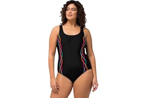 Ulla Popken Costume da Bagno, Piping Costume Intero Donna
