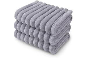luciphia 3 Pezzi Coperta per Cani Gatto Lavabile Soffice Durevole, Morbida e Calda Flanella, Tappetino Protezione per Mobili Bambini Cane Gatti Grigio 45_x_75_cm
