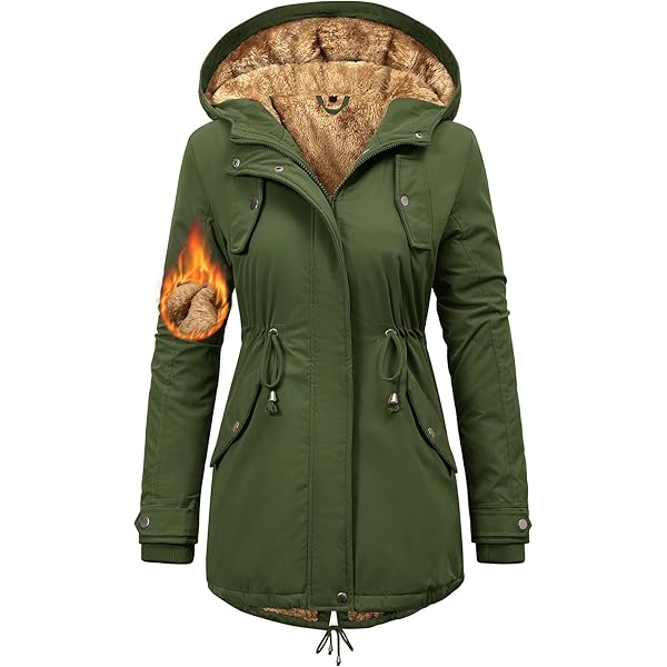 HHMY Parka voor dames, warm teddybont, gevoerde winterjas, waterdicht, dikke winterparka, jas, fleecejas, gewatteerde jas, windbreaker, winterjas, S - 4XL, wijn, XL
