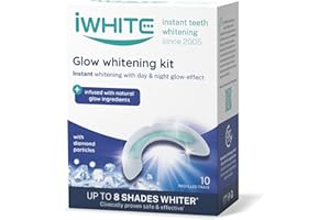 iWhite Instant 2 Teeth Whitening Kit with 10 Trays - Up to 8 Shades Whiter - Enamel Restoration - Professional Tooth Whitening - Clinically Proven Ingredients - Physical Whitening (Glow Diamond)