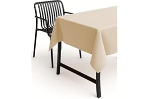 ‎TEXPOT texpot Tischdecke 130 x 220 cm oval Champagner Leinenoptik Lotuseffekt Fleckschutz Bügelfrei Tischtuch